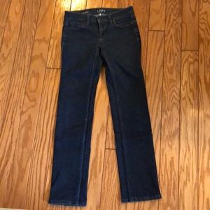 Loft Modern Straight 24P dark rinse jeans